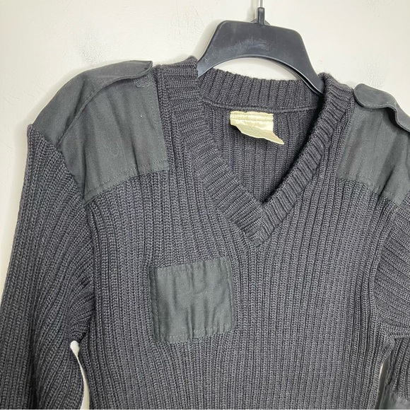 Brigade quarter masters the wooly‎ pully sweater 100% wool made in England black - Picture 2 of 6